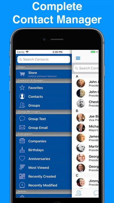 A2Z Contacts - Group Text App Screenshots