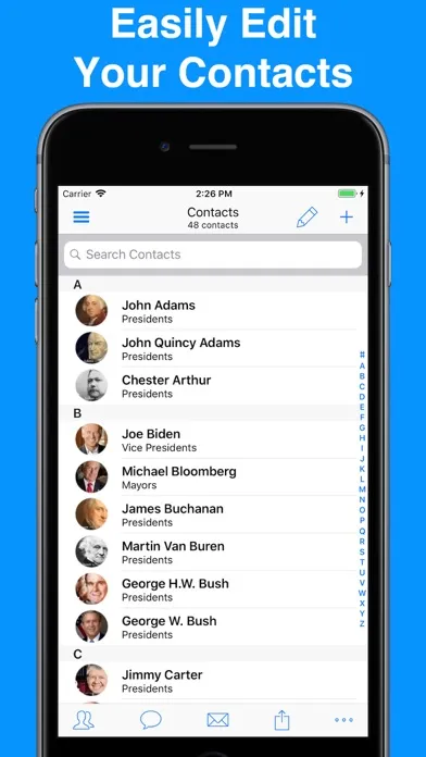 A2Z Contacts - Group Text App Screenshots