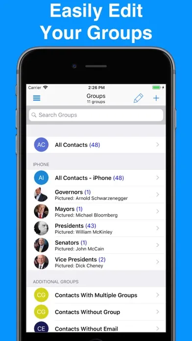 A2Z Contacts - Group Text App Screenshots