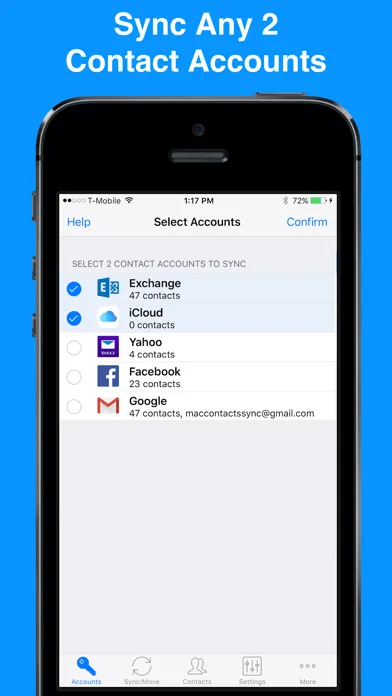 Ảnh chụp màn hình của Contact Mover & Account Sync