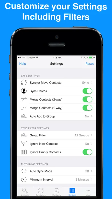 Ảnh chụp màn hình của Contact Mover & Account Sync