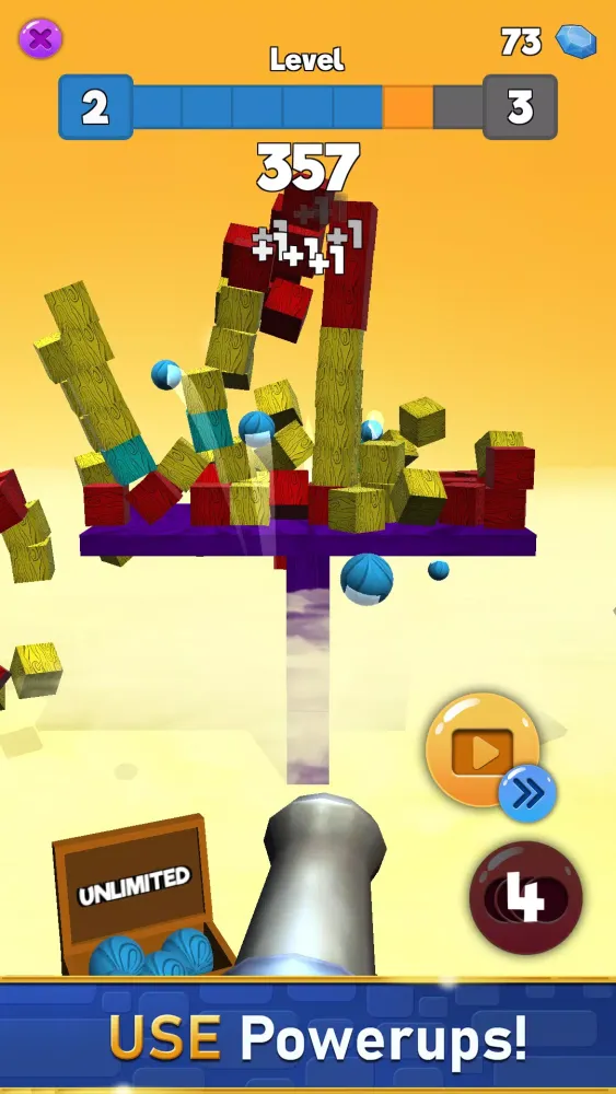 Tangkapan layar Knock Blocks - Ball Shooter 3D