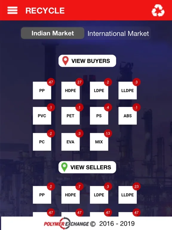 Capturas de tela do Polymer Exchange iPad 