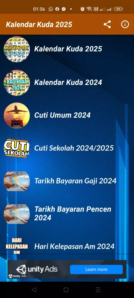 Kalendar Kuda 2025 - MALAYSIA應用截圖