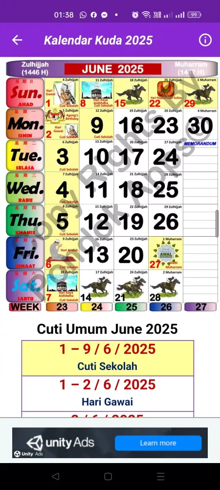 Kalendar Kuda 2025 - MALAYSIA應用截圖