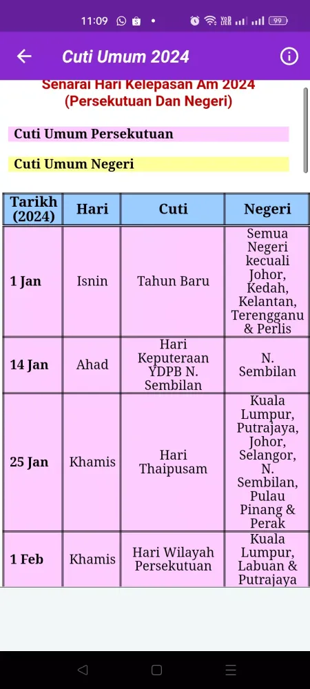 Kalendar Kuda 2025 - MALAYSIA應用截圖