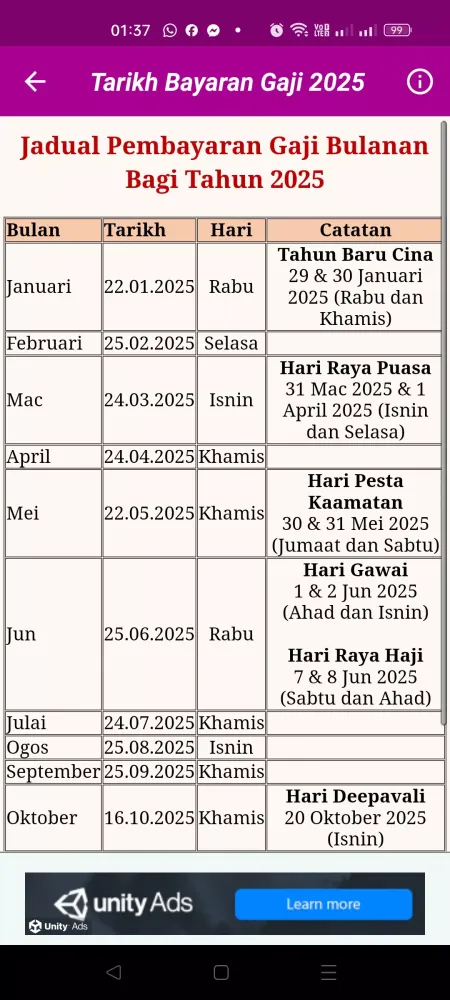 Kalendar Kuda 2025 - MALAYSIA應用截圖