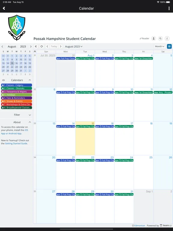 Possak Hampshire Academy iPad  স্ক্রিনশট