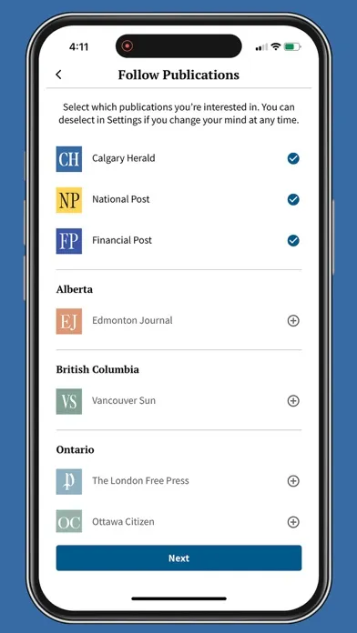 Capturas de pantalla de Calgary Herald