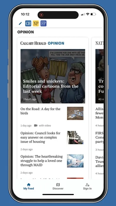 Capturas de pantalla de Calgary Herald