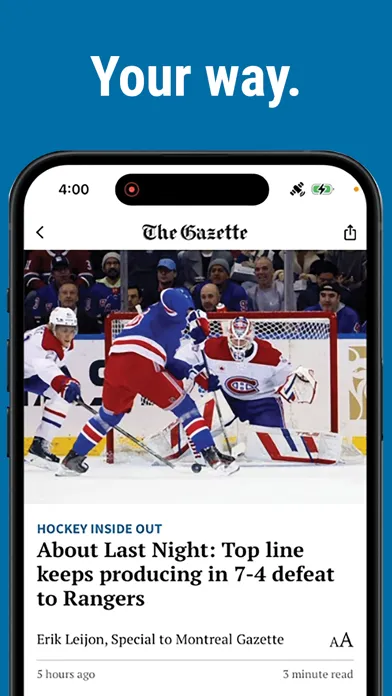 Screenshot di Montreal Gazette