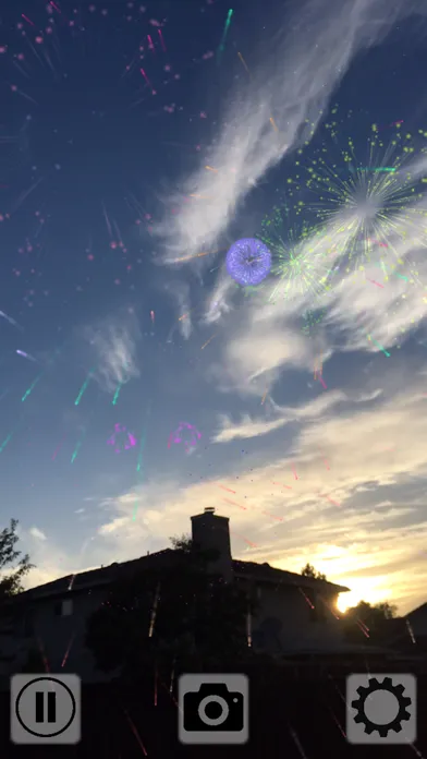 ภาพหน้าจอของ Fireworks Tap AR