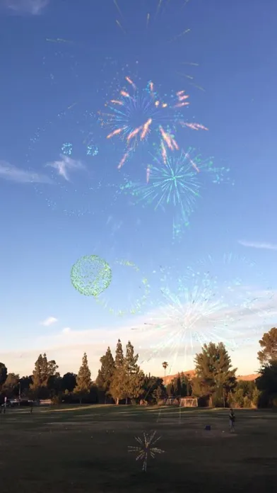 ภาพหน้าจอของ Fireworks Tap AR