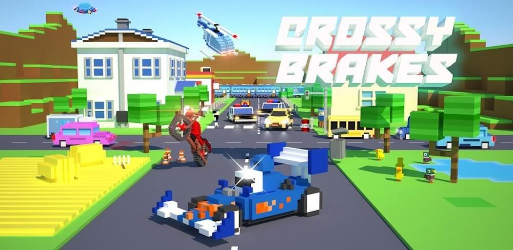 Crossy Brakes: Blocky Road Fun