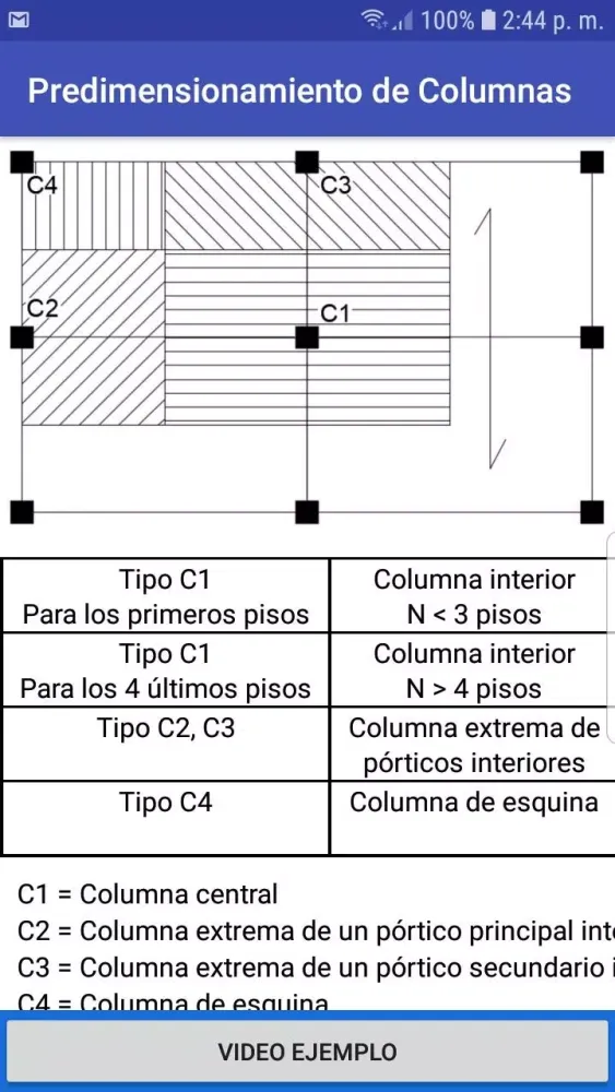 Predimensionamiento columnas Screenshots