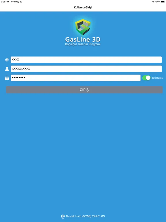 ภาพหน้าจอของ Gasline Mobil Randevu iPad 