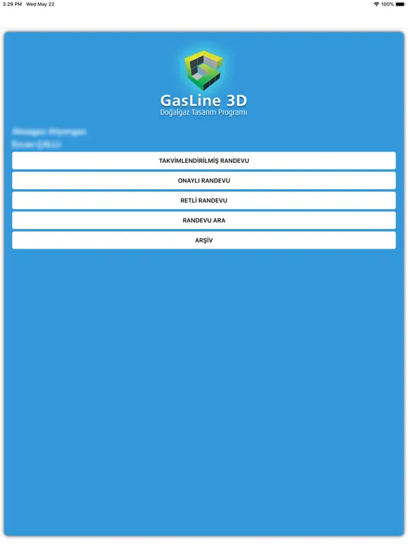 ภาพหน้าจอของ Gasline Mobil Randevu iPad 
