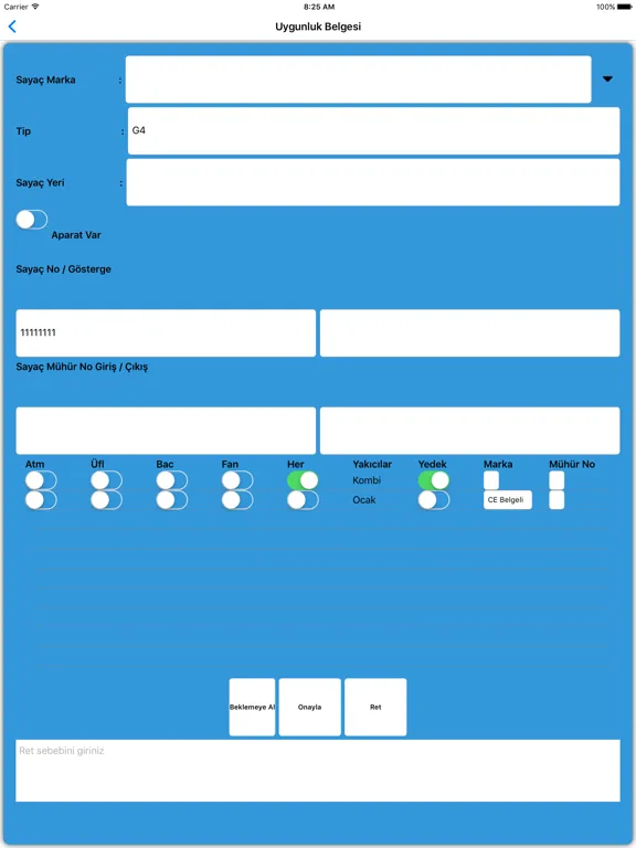 ภาพหน้าจอของ Gasline Mobil Randevu iPad 