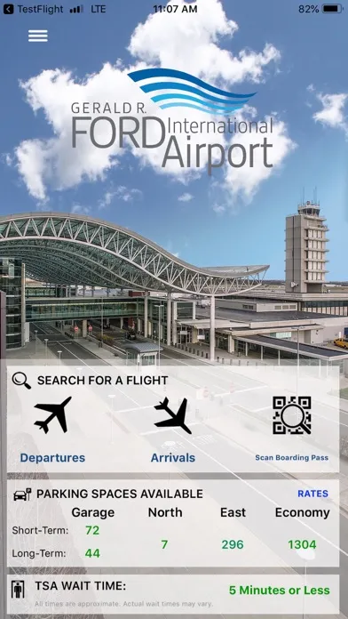 Capturas de tela do Gerald R. Ford Airport