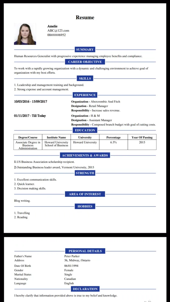 Captures d'écran de CV Maker Resume PDF Editor