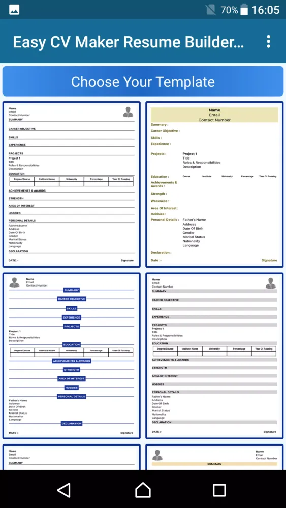 Captures d'écran de CV Maker Resume PDF Editor