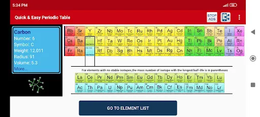 Скриншоты Easy Periodic Table
