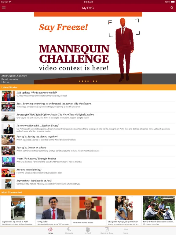 Tangkapan layar My PwC India iPad 