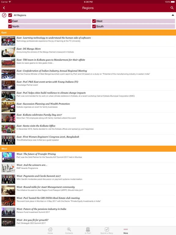 Tangkapan layar My PwC India iPad 