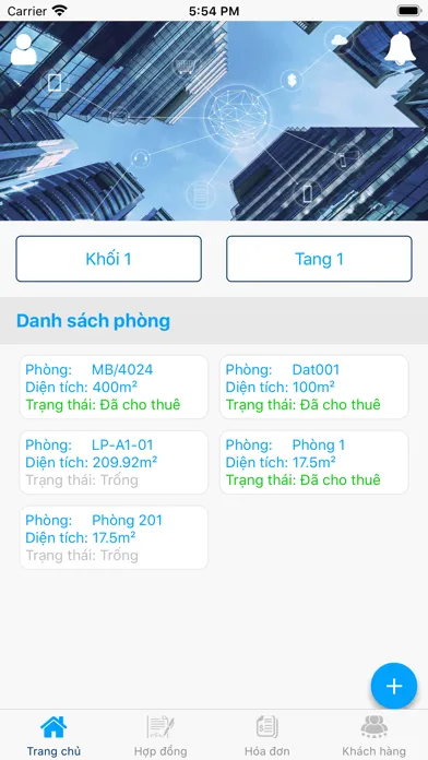 Ảnh chụp màn hình của Quản Lý Khu Trọ