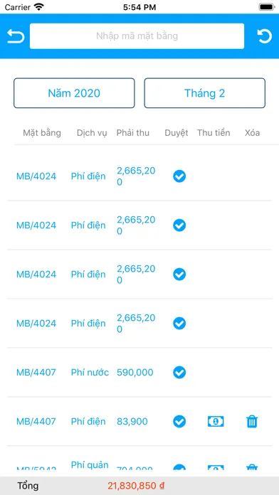 Ảnh chụp màn hình của Quản Lý Khu Trọ