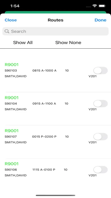 Capturas de tela do BayM Tracker