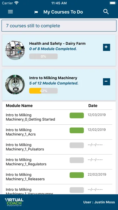 Tangkapan skrin Qconz Virtual Coach