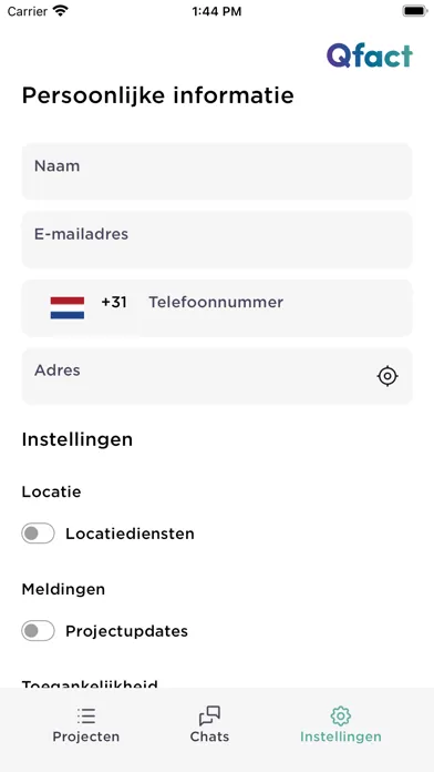 Screenshot di Project Communicatie