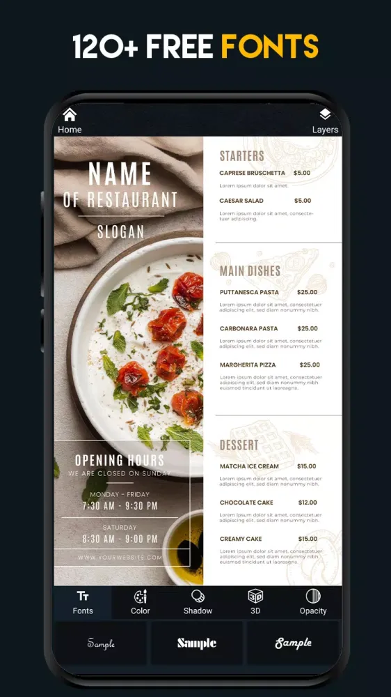 Menu Maker应用截图