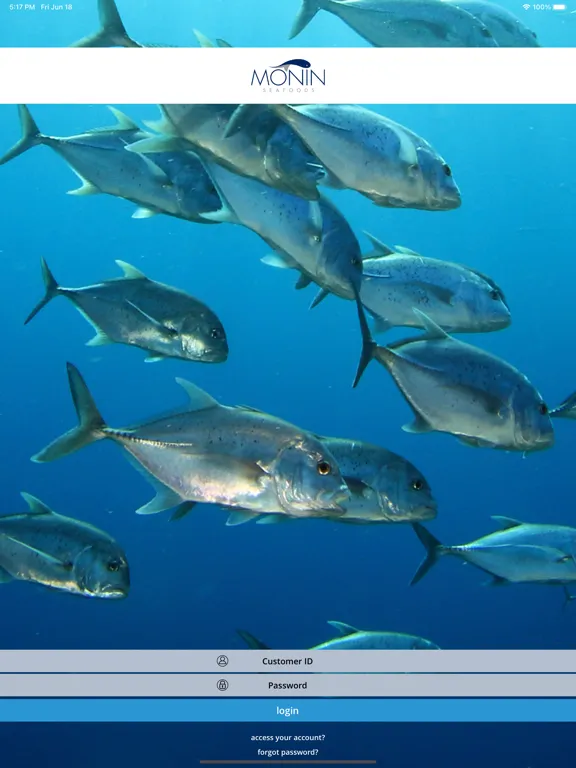 Monin Seafoods iPad  スクリーンショット