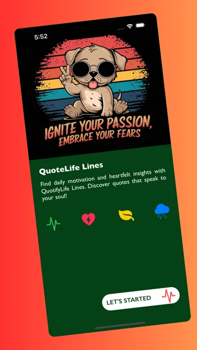 ภาพหน้าจอของ QuotifyLife Lines
