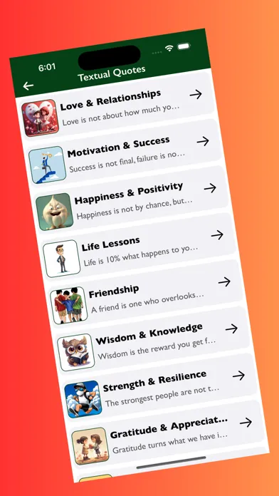 ภาพหน้าจอของ QuotifyLife Lines