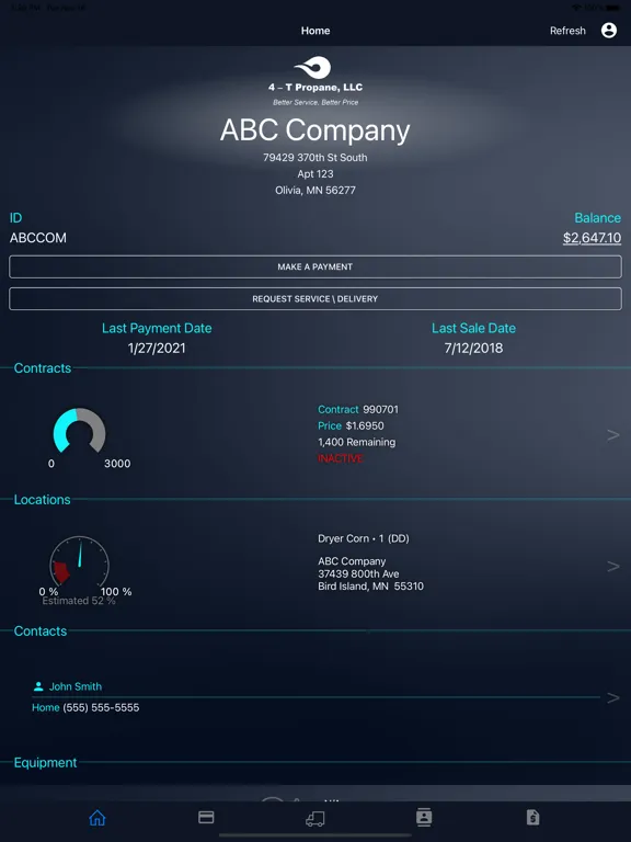 4-T Propane, LLC iPad  Screenshots