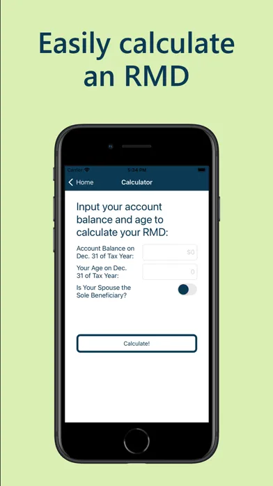RMD Calculator স্ক্রিনশট