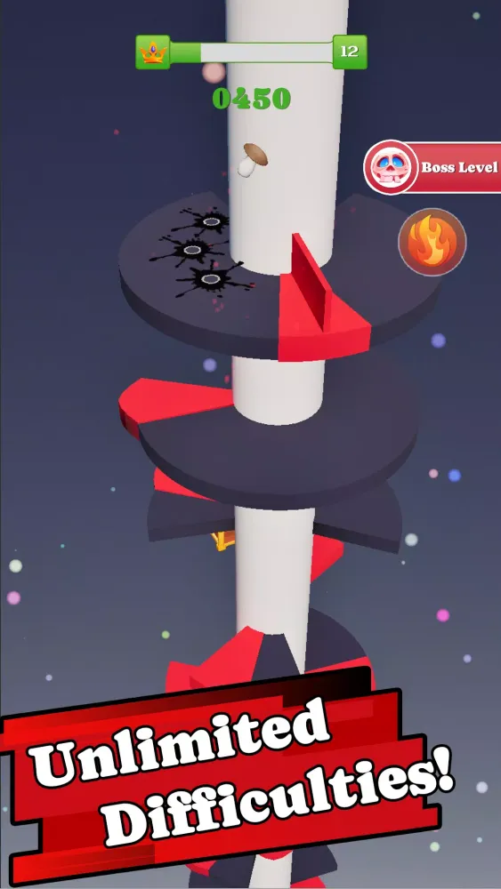 Zrzuty ekranu Twist Tower : Helix Ball Jump