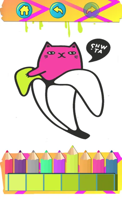 Zrzuty ekranu Coloring Banana Cat Artful