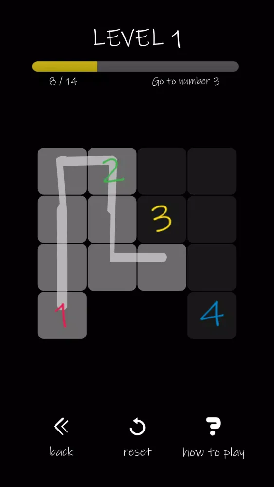 Tangkapan skrin Numberflow - one-line puzzle game