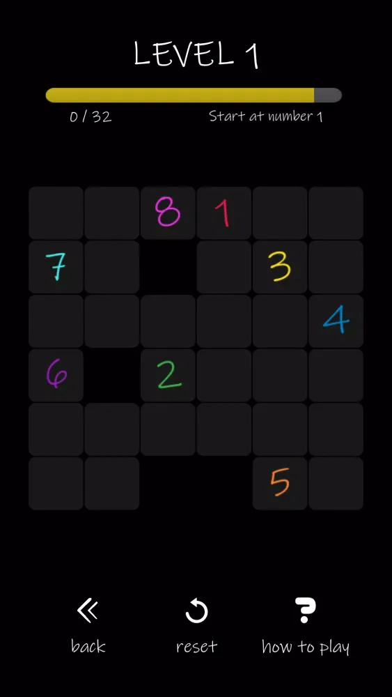 Tangkapan skrin Numberflow - one-line puzzle game