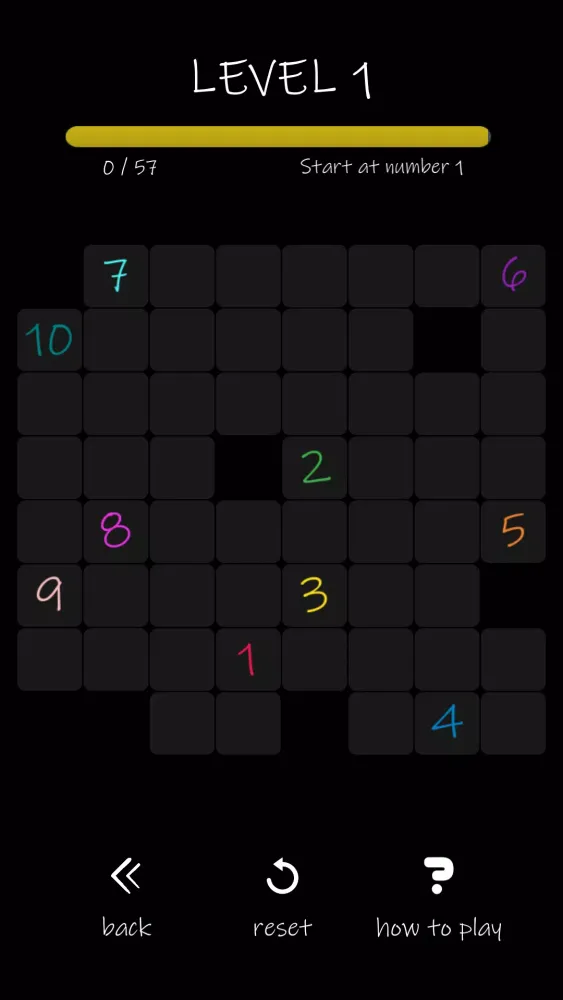 Tangkapan skrin Numberflow - one-line puzzle game