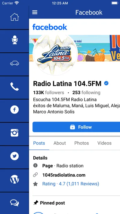 Radio Latina 104.5fm سکرین شاٹس