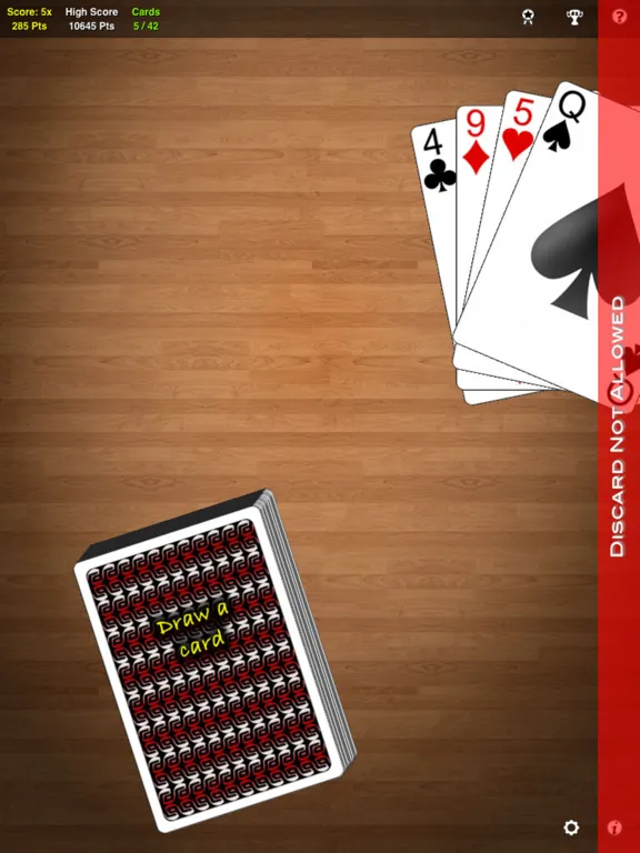 One Handed Solitaire iPad 스크린샷
