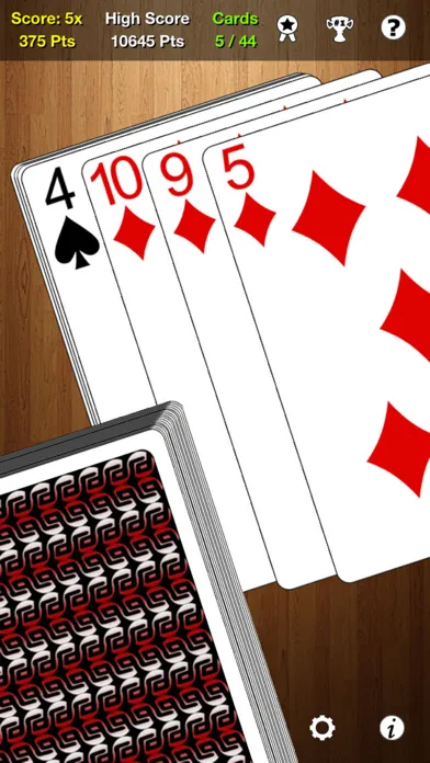 One Handed Solitaire 스크린샷