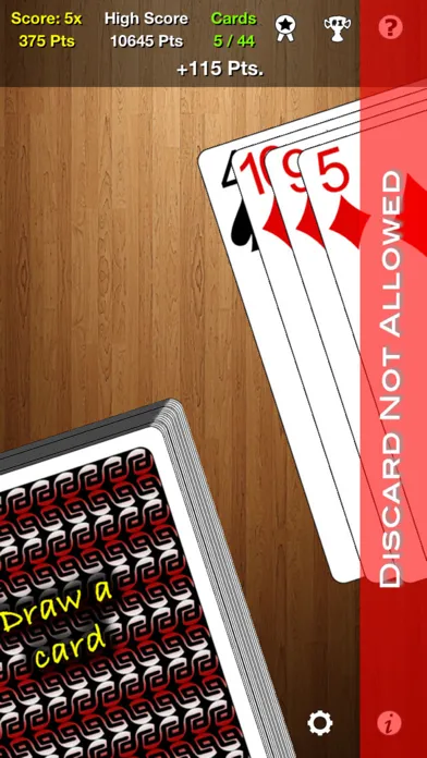 One Handed Solitaire 스크린샷