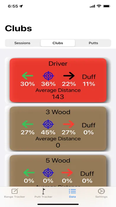 Driving Range Tracker سکرین شاٹس