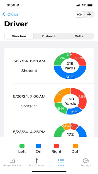 Driving Range Tracker سکرین شاٹس